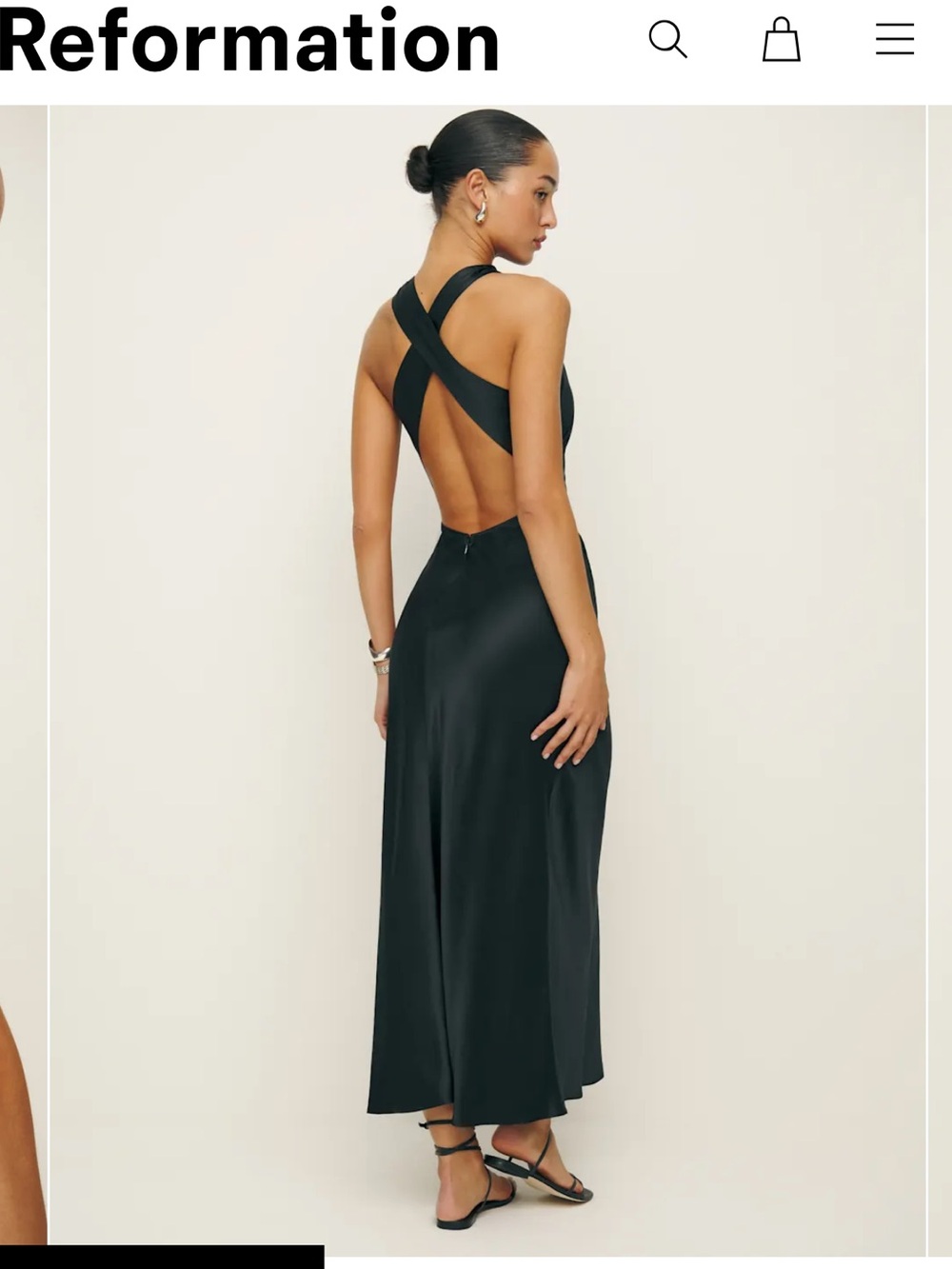 Reformation Casette Silk Dress - Picture 2 of 5